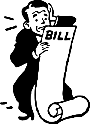 Man Worried about Bills